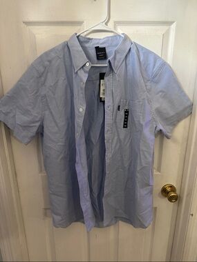 Oakley Light Blue Short Sleeve Button-Down Shirt